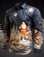 Desmond | Collared Christmas Blouse with Button-Down Front