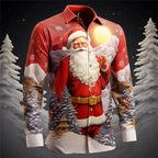 Desmond | Collared Christmas Blouse with Button-Down Front