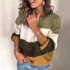 Nadira | Striped Ribbed Knit Sweater for Women