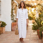 Women's Maxi Shirt Dress – Button Front Weekend Errands
