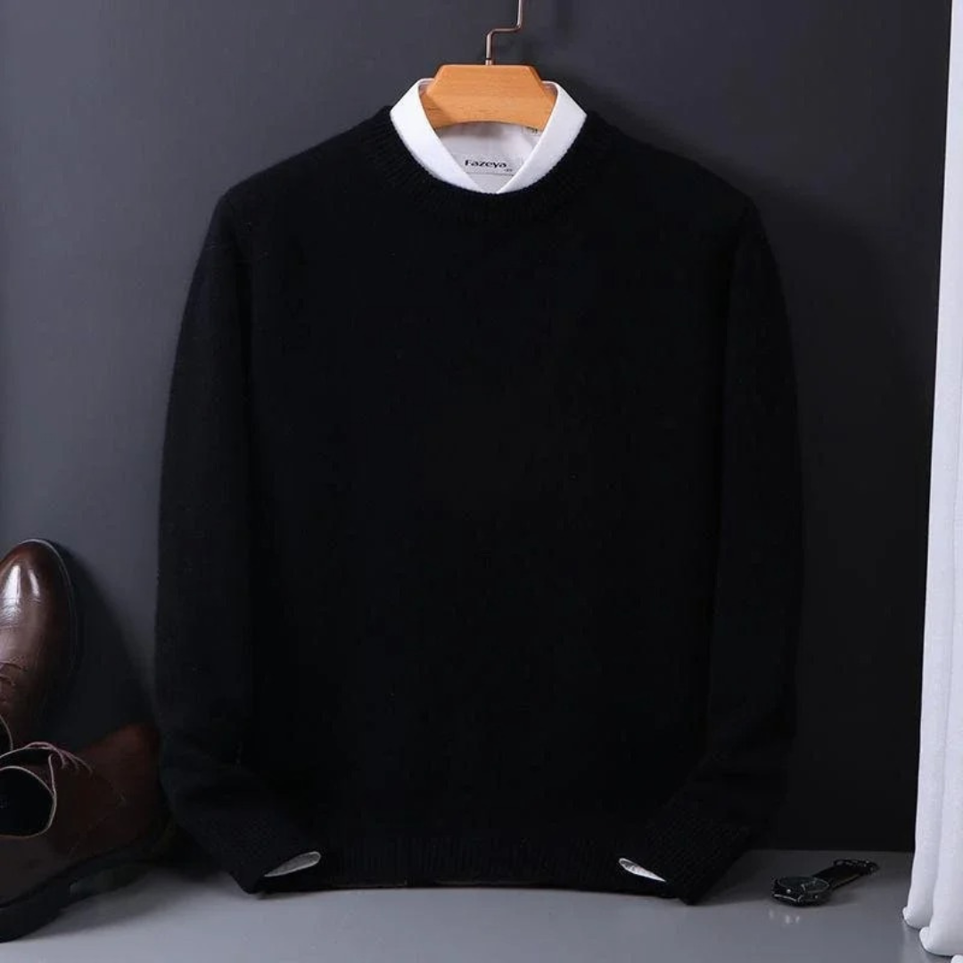 Wouter | Ribbed Crew Neck Sweater for Men