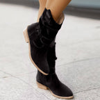 Esther | Slim Ankle Boots with Textured Finish for Women