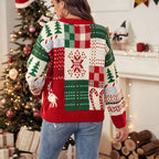 Metta | Patchwork Jacquard Christmas Sweater for Women