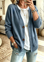 Desirée | Ribbed Open-Front Pocket Cardigan for Women