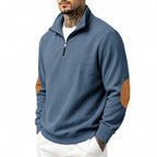 Tuur | Quarter-Zip Ribbed Stand Collar Sweatshirt for Men