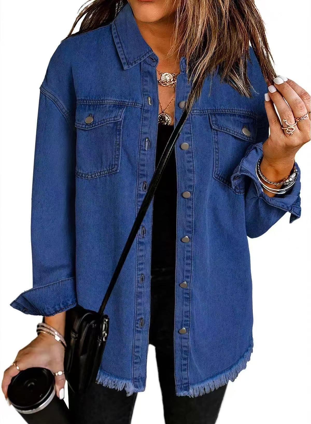 Juliana | Button-Front Denim Jacket with Collar for Women