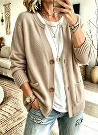 Desirée | Ribbed Open-Front Pocket Cardigan for Women