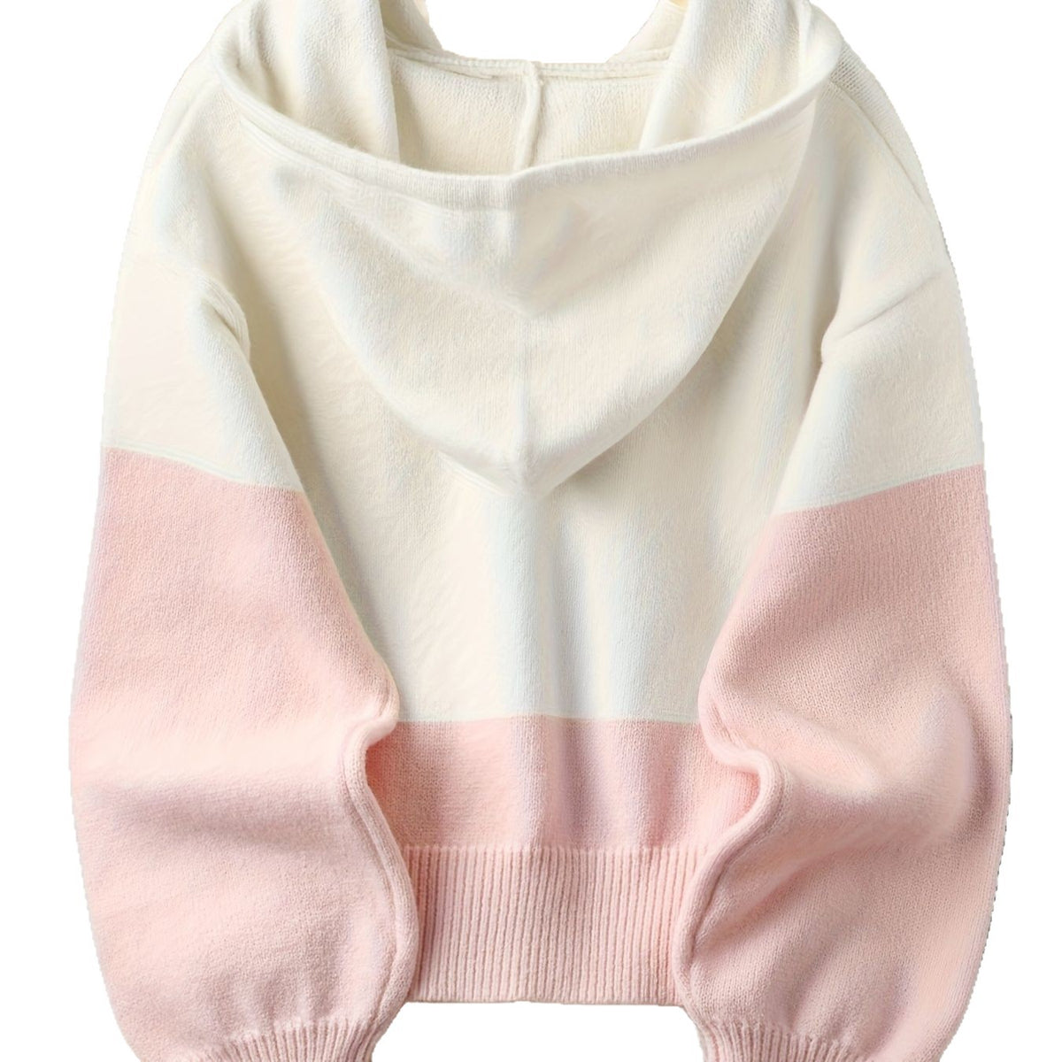 Edith | Color-Block Hoodie Button Cardigan for Women