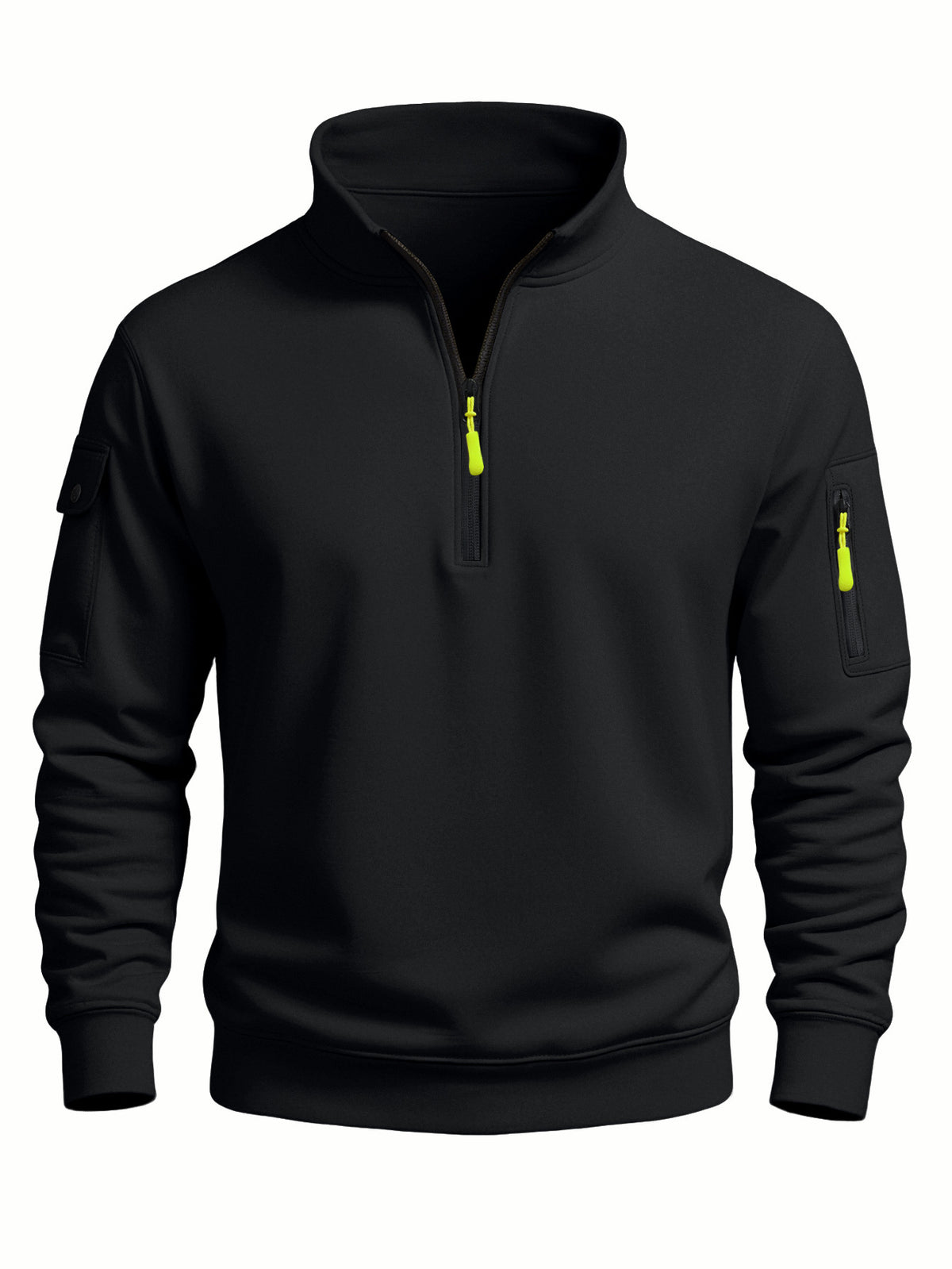 Piet | Quilted Stand Collar Zip-Front Hoodie for Men