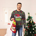 Nino | Fair Isle Green Monster Christmas Sweater for Men