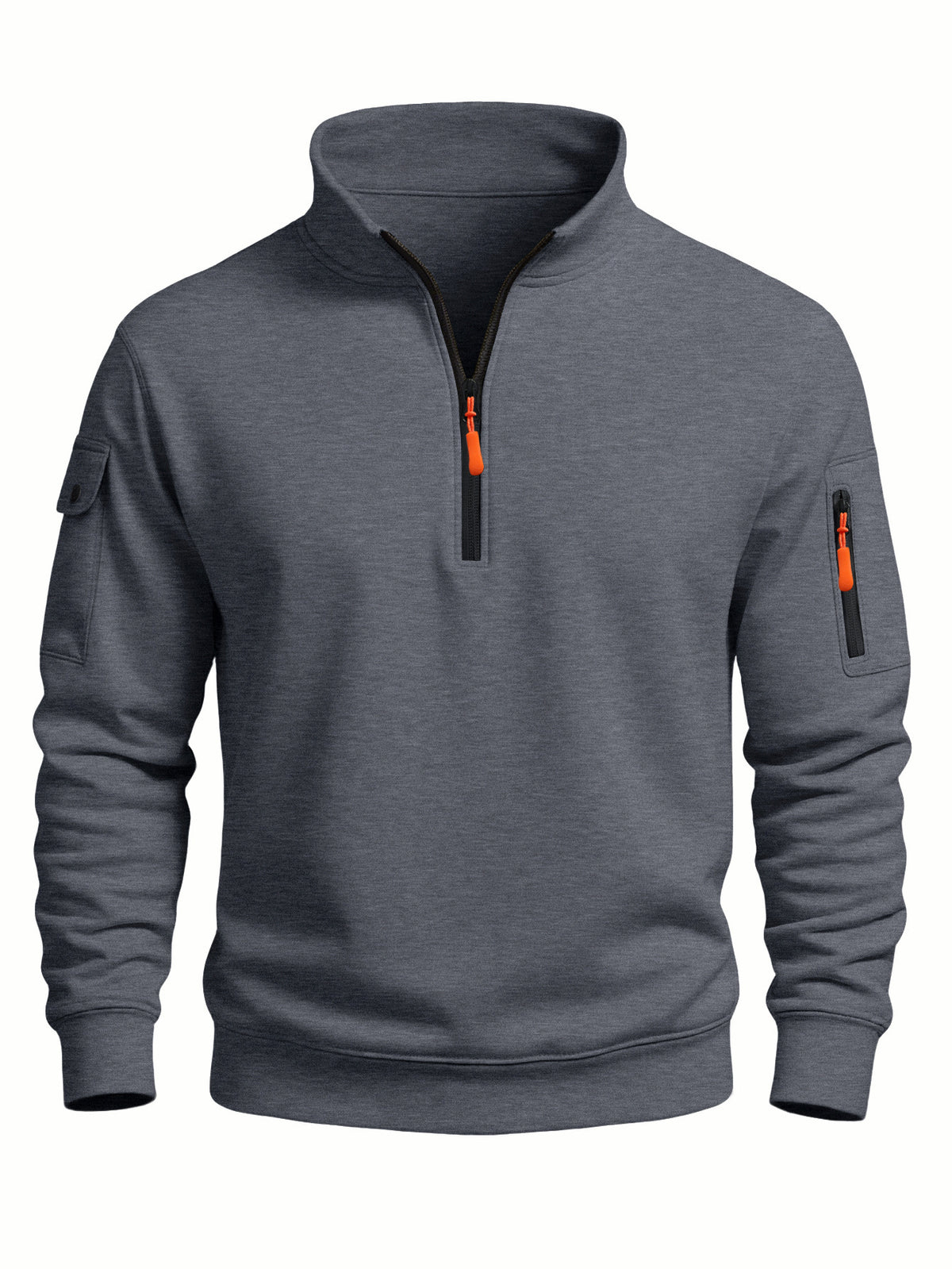 Piet | Quilted Stand Collar Zip-Front Hoodie for Men