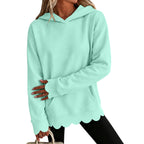 Zeliha | Scalloped Hem Hoodie for Women