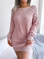 Wanda | Crochet Cut-Out Sweater Dress for Women