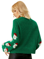 Marielena | Santa Claus Print Christmas Sweater for Women