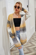 Elspeth | Tie-Dye Ombre Longline Open-Front Cardigan for Women