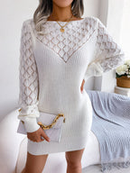 Wanda | Crochet Cut-Out Sweater Dress for Women