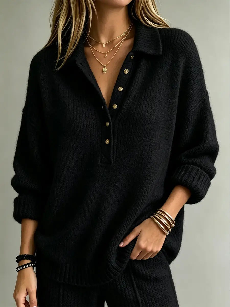 Florrie | Button-Front Collared Knit Sweater for Women