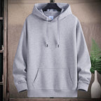 Richard | Solid Ribbed Drawstring Hoodie for Men