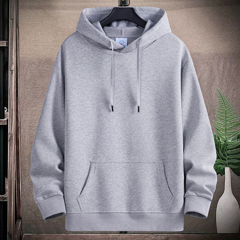 Richard | Solid Ribbed Drawstring Hoodie for Men
