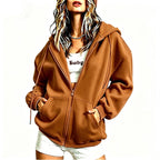 Orla | Hoodie Zip-Up Hooded Sweatshirt Cardigan for Women