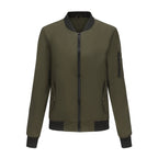 Eileen | Stand Collar Zip-Front Bomber Jacket for Women