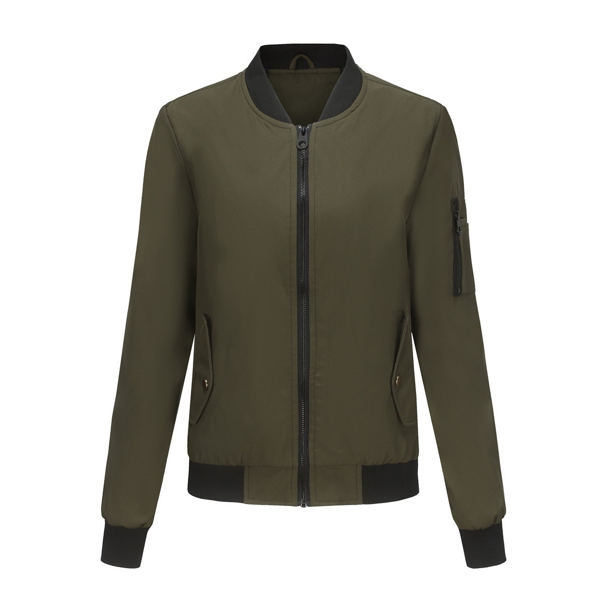 Eileen | Stand Collar Zip-Front Bomber Jacket for Women