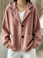 Wivina | Ribbed Corduroy Hoodie Jacket for Women