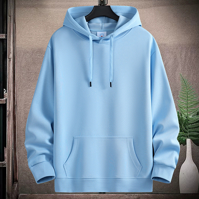 Richard | Solid Ribbed Drawstring Hoodie for Men