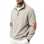 Tuur | Quarter-Zip Ribbed Stand Collar Sweatshirt for Men