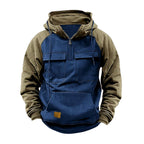 Trevor | Color-Block Multi-Pocket Half-Zip Hoodie for Men