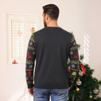 Nino | Fair Isle Green Monster Christmas Sweater for Men
