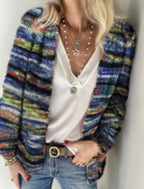 Peggy | Striped Knit Open-Front Cardigan for Women