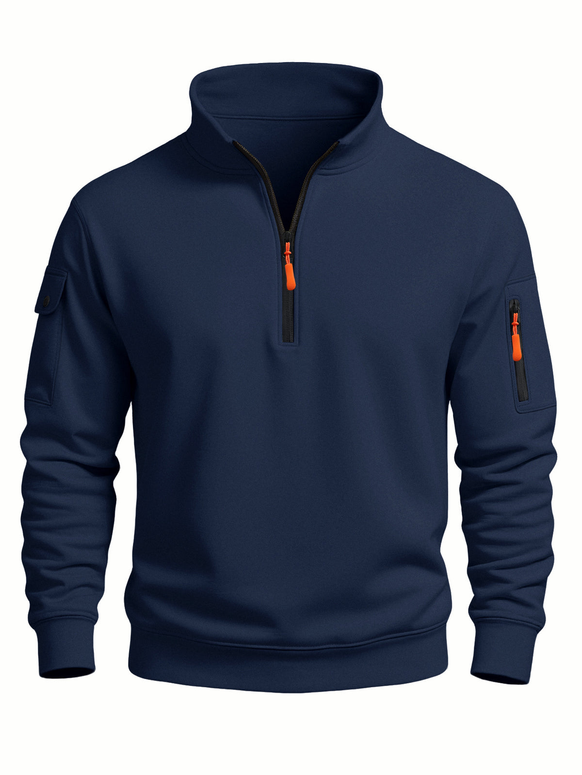 Piet | Quilted Stand Collar Zip-Front Hoodie for Men