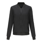 Eileen | Stand Collar Zip-Front Bomber Jacket for Women