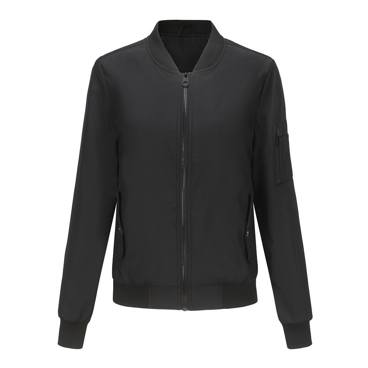 Eileen | Stand Collar Zip-Front Bomber Jacket for Women