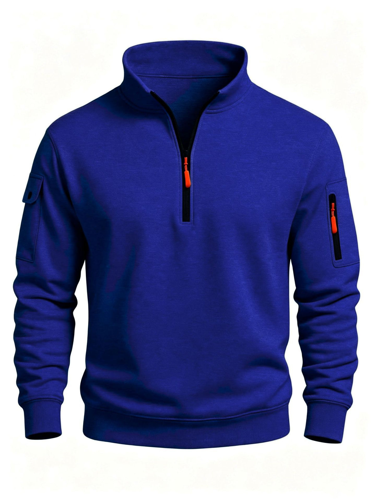 Piet | Quilted Stand Collar Zip-Front Hoodie for Men