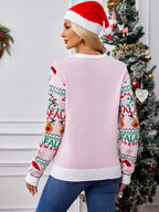 Mira | Fair Isle Reindeer Crew Neck Christmas Sweater for Women