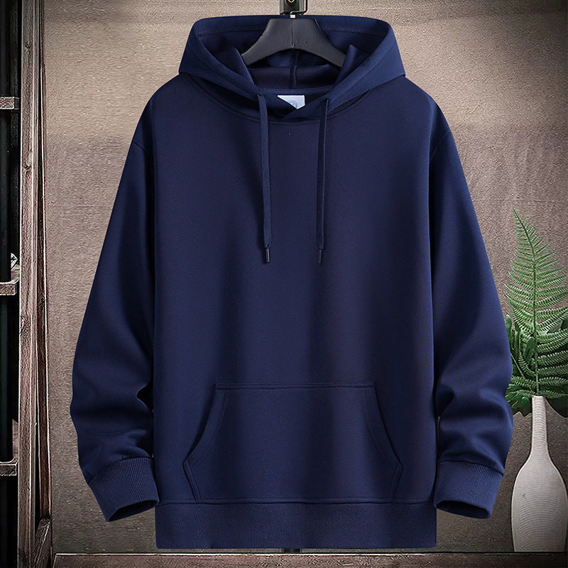 Richard | Solid Ribbed Drawstring Hoodie for Men