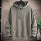 Richard | Solid Ribbed Drawstring Hoodie for Men