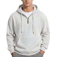 Dominic | Waffle-Knit Quarter-Zip Hoodie for Men