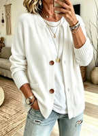 Desirée | Ribbed Open-Front Pocket Cardigan for Women