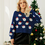 Marielena | Santa Claus Print Christmas Sweater for Women