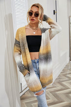 Elspeth | Tie-Dye Ombre Longline Open-Front Cardigan for Women