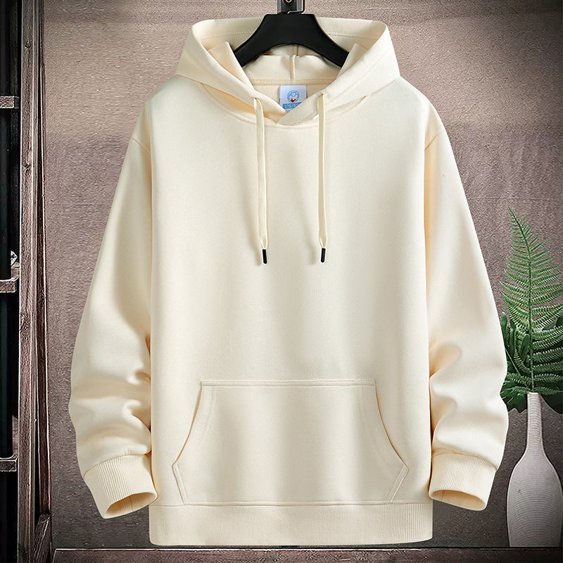 Richard | Solid Ribbed Drawstring Hoodie for Men