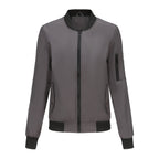Eileen | Stand Collar Zip-Front Bomber Jacket for Women