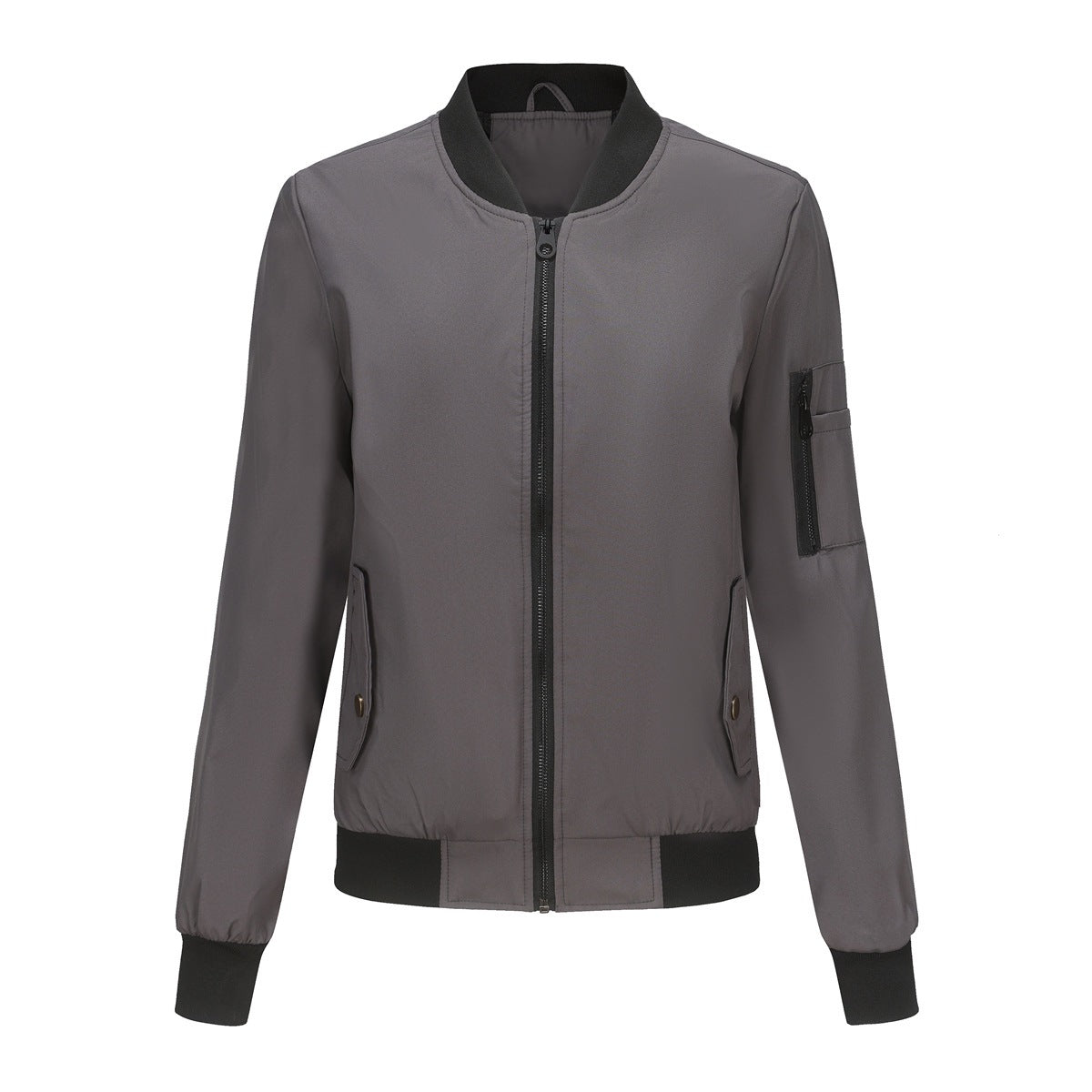 Eileen | Stand Collar Zip-Front Bomber Jacket for Women