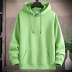Richard | Solid Ribbed Drawstring Hoodie for Men
