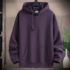 Richard | Solid Ribbed Drawstring Hoodie for Men