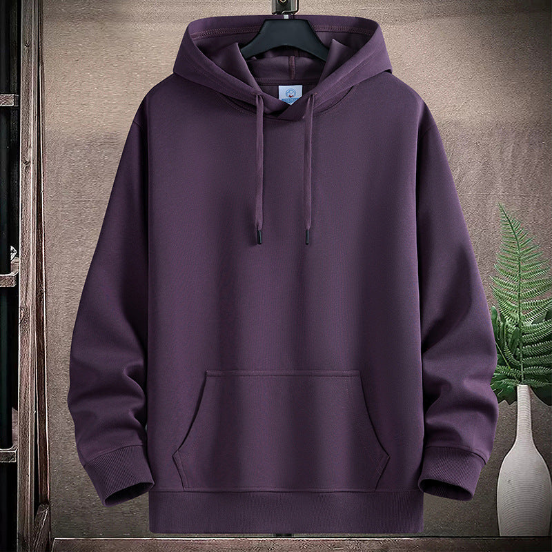 Richard | Solid Ribbed Drawstring Hoodie for Men