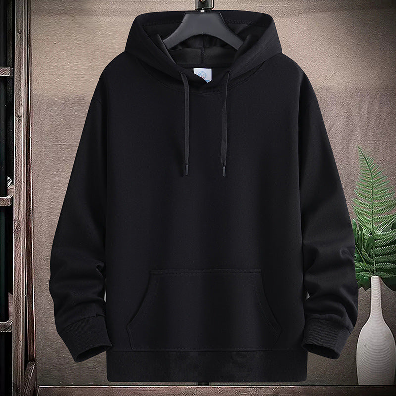 Richard | Solid Ribbed Drawstring Hoodie for Men